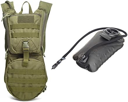 Tactical Hydration Pack Water Backpack with 3L Water Bladder Lightweight Military Molle Backpack