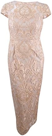 alex evenings embroidered cap sleeve dress