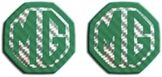 JasonCarlMorgan MGF LE500 - Insignias de Fibra de Carbono para Parte Delantera y Trasera (59 mm), Color Verde