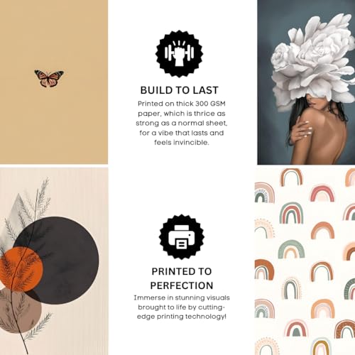 Image of Bohemian Aesthetic Wall Collage Kit Posters (Pack of 28) - 6 x 8 Inches Posters for Wall Decoration - Wall Art For Bedroom, Office, Living room, Dorm room - Double Tape Included (Bohemian, 28)