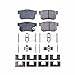 PowerStop Rear Brake Pads For Acura CL 1997-99 |CSX 2006-11 |EL 2001-05 |ILX 2013-22 |Integra 1997-98 |Acura Integra 2000-01 - Z17 Ceramic Brake Pads With Installation Hardware, 17-537