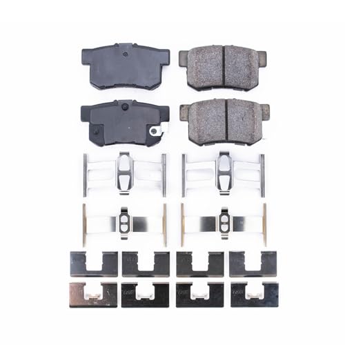 Image of PowerStop Rear Brake Pads for Acura CL 1997-99 |CSX 2006-11 |EL 2001-05 |ILX 2013-22 |Integra 1997-98 |Acura Integra 2000-01 - Z17 Ceramic Brake Pads with Installation Hardware, 17-537