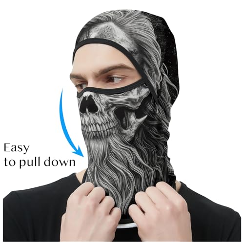 Obacle Balaclava Face Mask Men Women For Sun Protection Motorcycle Fishing Raves thumb #1