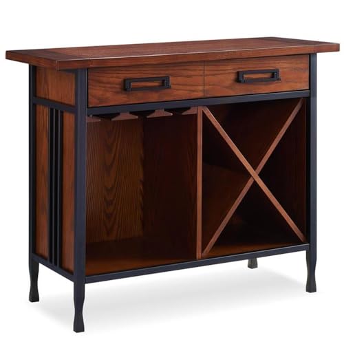 Soporte para botellas y minibar de madera, 36 x 15 x 30 pulg