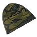 Unisex Fleece Lined Camouflage Beanie Hat for Men and Women, Cotton Blend Warm Velvet Trapper Cap for Cold Weather, Outdoor Winter Hunting Hat, Army Green(Army Green)