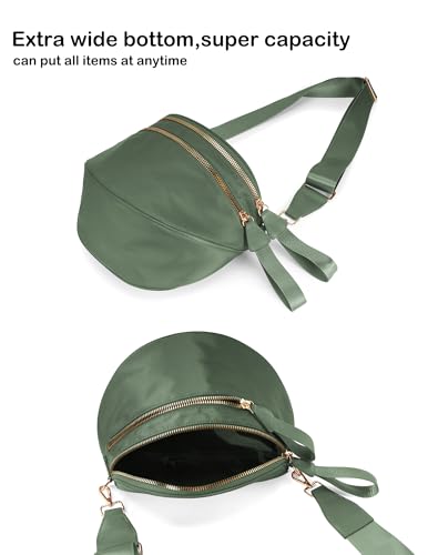 Image of FEIBOON Spacious Nylon Crossbody Bag Bum Bag Handbags Wallets Purses Trendy Shoulder Bag for Women