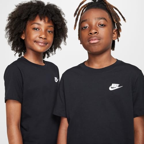 Nike Jungen K NSW Tee Emb Futura Lbr T-Shirt, Schwarz, 12 Jahre EU