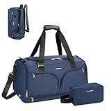 【Großes Fassungsvermögen und hochwertige Materialien】Mit einer Größe von 50 x 32 x 30 cm (L x B x H) und einem Fassungsvermögen von 48 Litern hat diese Reisetasche die perfekte Größe für eine Vielzahl von Aktivitäten, einschließlich Wochenendausflügen, Übernachtungen und Kurztrips - Langzeitreisen... Die Sporttasche groß besteht aus hochwertigem, wasserabweisendem Stoff und langlebigen Reißverschlüssen und ist so konzipiert, dass sie jahrelangem, häufigem Gebrauch standhält.