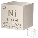 Nickel 1 Inch Cube Metal Density Cube for Element Collections Lab Experiment Material Hobbies Teacher Science Creative Gift