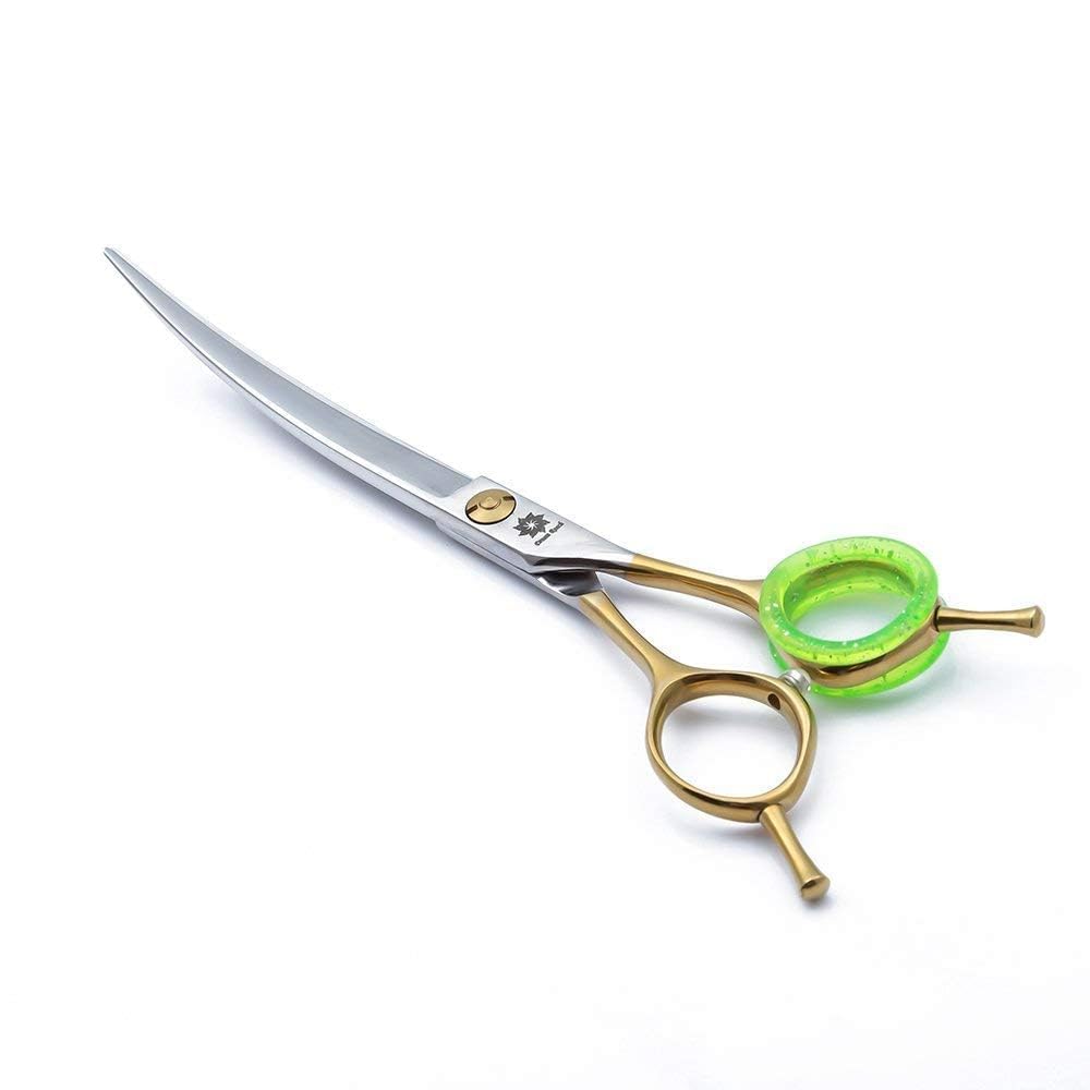 Dream REACH curvo forbici per capelli -7.0 inch parrucchiere forbici forbici da barbiere forbici da parrucchiere Salon giapponese affilata inox capelli cutter Tool (oro)