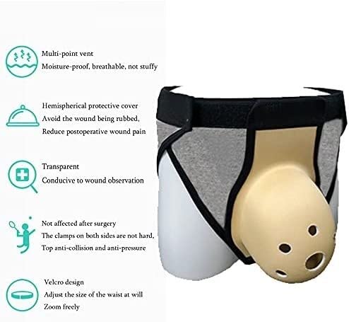 Breathable Briefs for Boys Post Circumcision Recovery, Soft Cotton Circumcision Underwear, Surgery Recovery Pants for Kids(L-child) Grey2