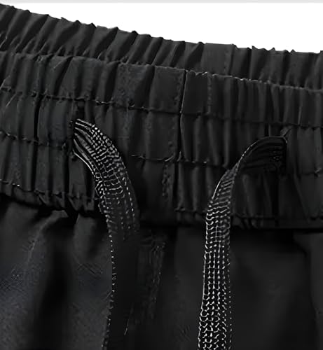 Image of Men's Athletic Running Shorts, Cotton Blend, 2 Pockets, Black