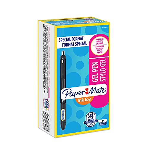 Paper Mate InkJoy Gelstifte | mittlere Spitze (0,7 mm) | blau | 24 Stück