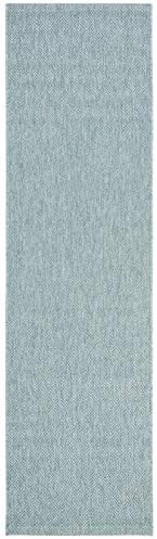 SAFAVIEH Courtyard Collection 2'3" x 6'7" Aqua CY8520 Indoor/ Outside Waterproof Easy cleansingPatio Backyard Mudroom Runner Mat