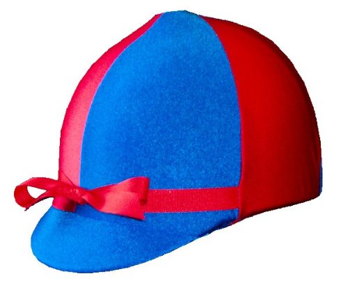 Casque d'équitation rouge et bleu pour vos balades et concours équestres