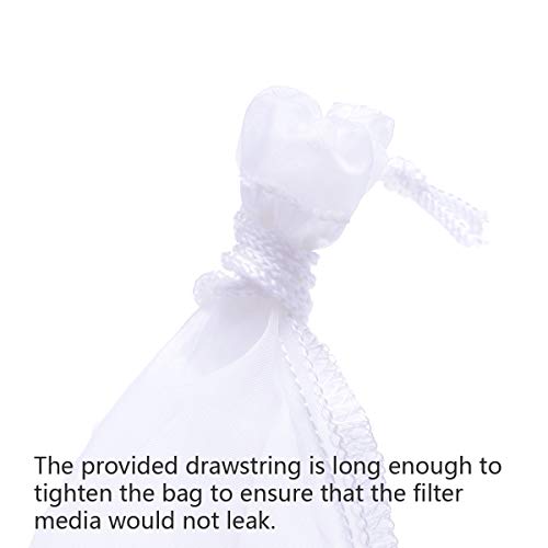 Alegi Media Filter Bag Aquarium Extra Fine,Reusable 180 Micron Drawstring Mesh Filter Bags For Very Fine Resins Filter (7.5"*3.6" (3 Pack)) #TOP4