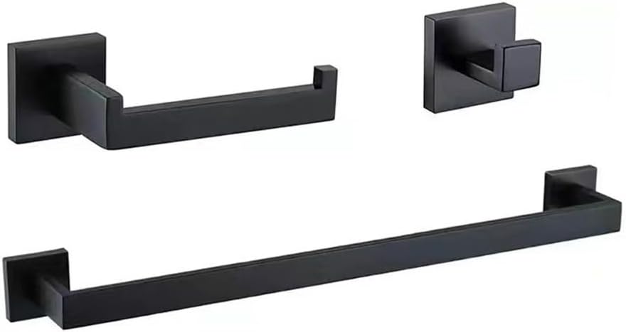 Stainless Steel Bathroom Kit Tissue Holder, Clothes Hook, Towel Rod