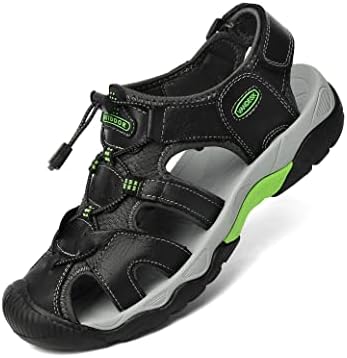 VANDESK Men's Sport Sandals Outdoor Hiking Sandals Fisherman Beach Shoes Closed Waterproof Sandals Lightweight Hiking Casual Sandals Water Shoes Black 9.5 HS 43