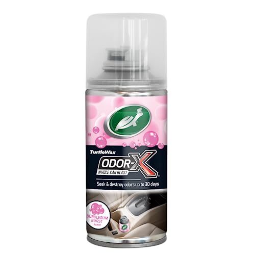 Turtle Wax 54099 Odor-X Whole Car Blast - New Car Experience Freshener & Odor Remover Car Bomb - Removes Unwanted Odors for up to 30 Days- Bubblegum Scent (1 Pack)