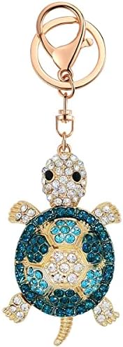 Keepdowin Key Chains Women Cute Keychains for Women Funny Anime Keychain for Her Sister Girl Birthday Gift Bag Wallet Accessories (Blue Tortoise)