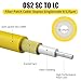 Fibergaga-5Pack OS2 LC to SC Fiber Patch Cable, SMF Single Mode, Duplex, 9/125µm 1G/10GB OD-2.0mm Fiber Optic Jumper Cord LZSH,3M(10ft)