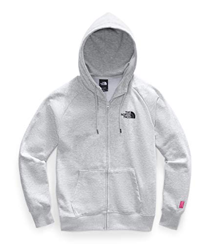 The North Face Women's Pink Ribbon Half Dome Full Zip, TNF Light Grey Heather, 1X