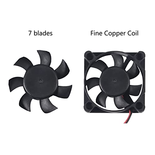 Aitiao 6Pcs 50Mm Usb Brushless Cooling Fan 50Mm X10Mm Dc 5V Quiet Cooling Fan 5010 Mini Computer Fan For Small Appliances Series Replacement(5010 5V) #TOP4