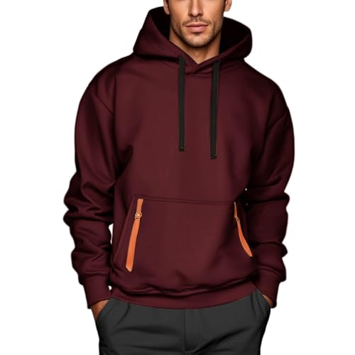 Mens Oversized Hoodies Casual Long Sleeve Pullover Hooded Sweatshirt Casual Sportswear Fashion Outfits with Pocket