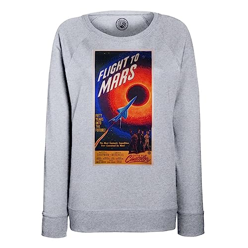 Sweatshirt Femme Flight to Mars affiche retro cinema pour un style vintage