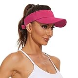 Century Star Visors for Women Mens Sun Visor Hats Outdoor Tennis Running Sports Adjustable Beach Cap Sun Protection Rosy One Size