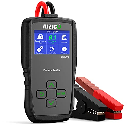 AIZICO Car Battery Tester 12V 24V Load Tester, 100-2000CCA Automotive Alternator Tester, Digital Auto Battery Analyzer Charging Cranking System Tester for Car Truck Motorcycle ATV SUV Boat Yacht
