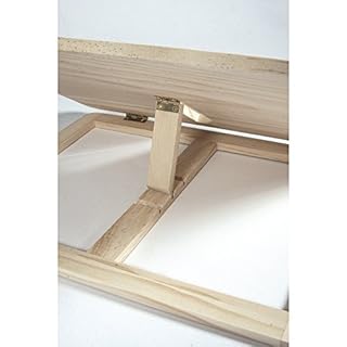 Rayher leggio da tavolo per libri, tablet, ipad, regolabile, legno naturale 100% certificato FSC, 28 x 21 x 3,4 cm, 62797000