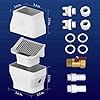 Rain Barrel Diverter Kit for 2"x3" or 3"x4" Gutter Downspouts, Rainwater Collection System with Filter and Brass Spigot – Rain Catcher Kit, Hose Not Included #5