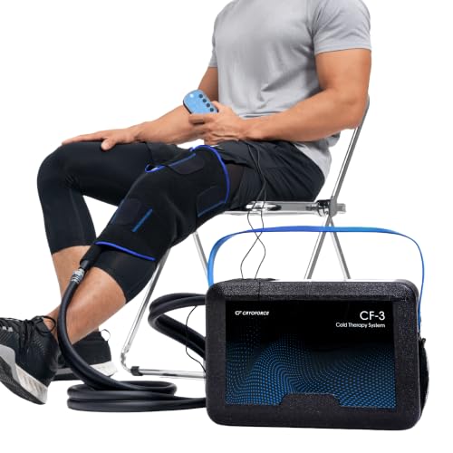 CRYOFORCE CF-3 Pro Cold Therapy Machine 11QT Large-Capacity Ice Therapy System for Full Knee & Shoulder Coverage Programmable Recovery System for ACL TKR & Sports Training