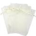 30 Designer Organza Fabric Gift Bags Pouches Party Gift Bags Cream 6.75" By 12"