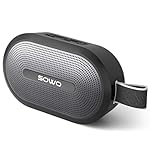 SOWO Wireless Portable Small Speaker, Ultra Magnetic Bluetooth Speaker for Golf Car, Coverless IP67 Waterproof, 24 H Playtime, Pro Sound, Clip On Design for Outdoor, Indoor - Black
