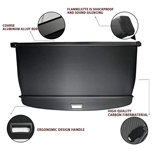 AQAE Cargo Cover Fit for Toyota Prius 2016-2022 Retractable Rear Trunk Security Cover Shielding Shade Privacy Screen Cover Accessories for Toyota Prius Cargo Cover 2016 2017 2018 2019 2020 2021 2022 - Thumbnail 2