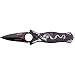 TAC Force TF-707PE Assisted Opening Folding Knife, Black Half-Serrated Blade, Purple Dragon Handle, 4-1/2-Inch Closed