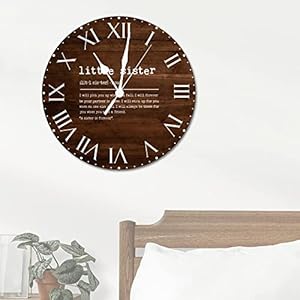 Littlesisterdefinitionpvcclockprimitivesayingsframelessclocksromannumeralsclocktypographyartprint12insilentnontickingroundwallclockforclassroomkitchenlivingroombathroom Urban Country Home Decor Little sister definition pvc clock primitive sayings frameless clocks roman numerals clock typography art print 12in silent non ticking round wall clock for classroom kitchen living room bathroom urban country home decor