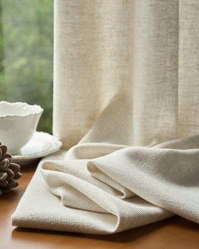 Image of Graywind Motorized Curtains with Track, Light Filtering Smart Curtains, Hardwired Curtains Compatible with Alexa Google Home Remote Control for Large Windows, Custom Drapes Up to 220 inch, Hush (Beige)