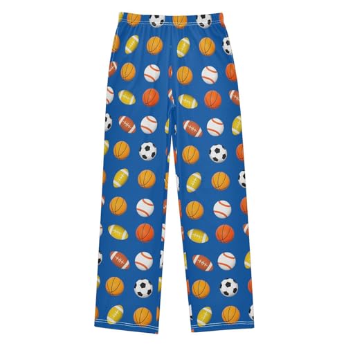 Pajama Pants Deep Blue Balls Pattern Long Sleep Pants Lounge Bottoms