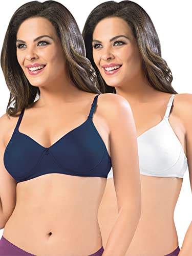 Image of SONARI Women's Non-Padded T-Shirt Bra | Wire-Free, Medium Coverage, Comfortable Polyester-Cotton Blend Fabric | Adjustable Straps, Ideal for Sports Catwalk