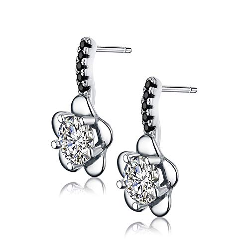 Pendientes de espinela negra de plata 925 ideal como regalo de aniversario femenino 2
