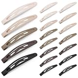 20 Stück Snap Haarspangen Matt Pea Style Haarclips Metall Rutschfest in 5 Farben Flache Dünne Haarspangen für Feines Haar Damen Mädchen Alltag Styling Haar Accessoires(Latte Farbe)