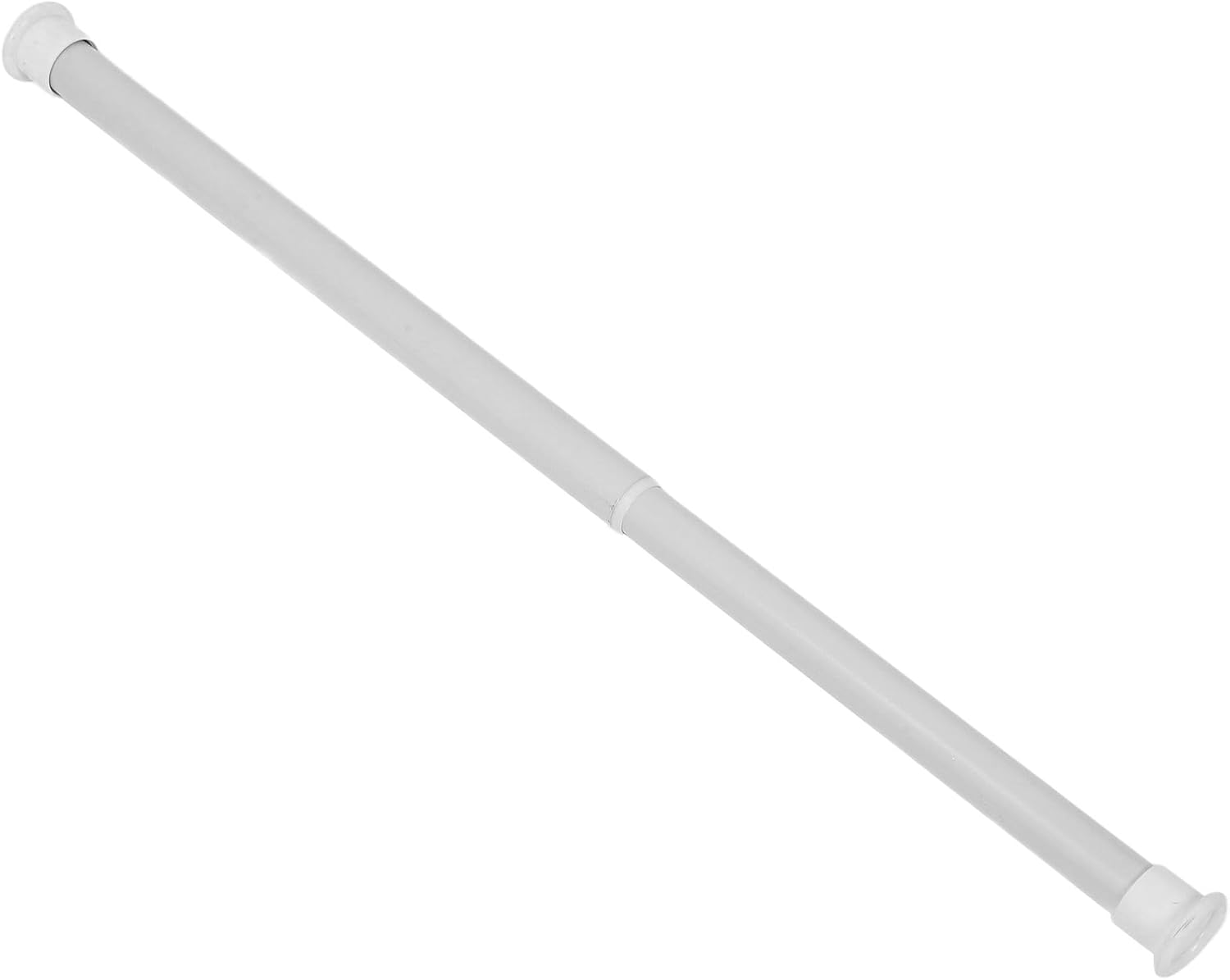 LIFKOME Adjustable Metal Tension Curtain Rod 32mm Diameter White Pattern 50-80cm Extendable No Drill Security Bar for Bathroom Window Balcony Clothes Hanging