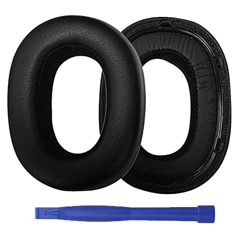 N700NC Ear Pads, BUTIAO Replacement Protein Leather Earpads Ear Cushions Muffs Repair Parts for AKG N700 N700NC M2 Over-Ear Headphones - Black Cover