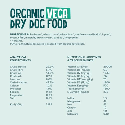 Vegetarisches Bio-Hundefutter Yarrah Vega für alle Rassen