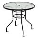 Gartentisch aus Metall mit Schirmloch, 80x80x71 cm von Costway