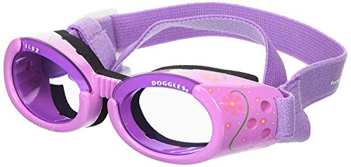 Doggles ILS Small Lilac Flower Frame with Purple Lens Dog Goggles