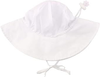 RuffleButts Baby Girls Floppy Wide Brim UPF 50+ Baby Sun Hat | 80% Nylon 20% Spandex, Adjustable Toggle, Chin Ties, Quick Dry Fabric, Water Resistant, Swim And Beach Wear, Toddler Fit